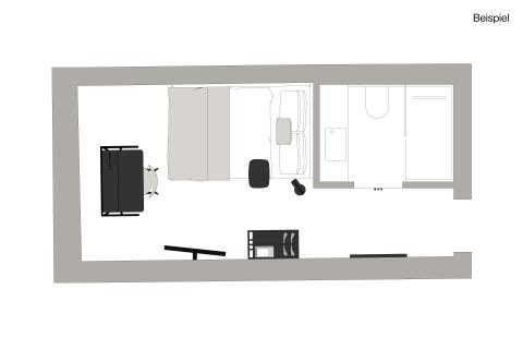 Hotel room outline drawing